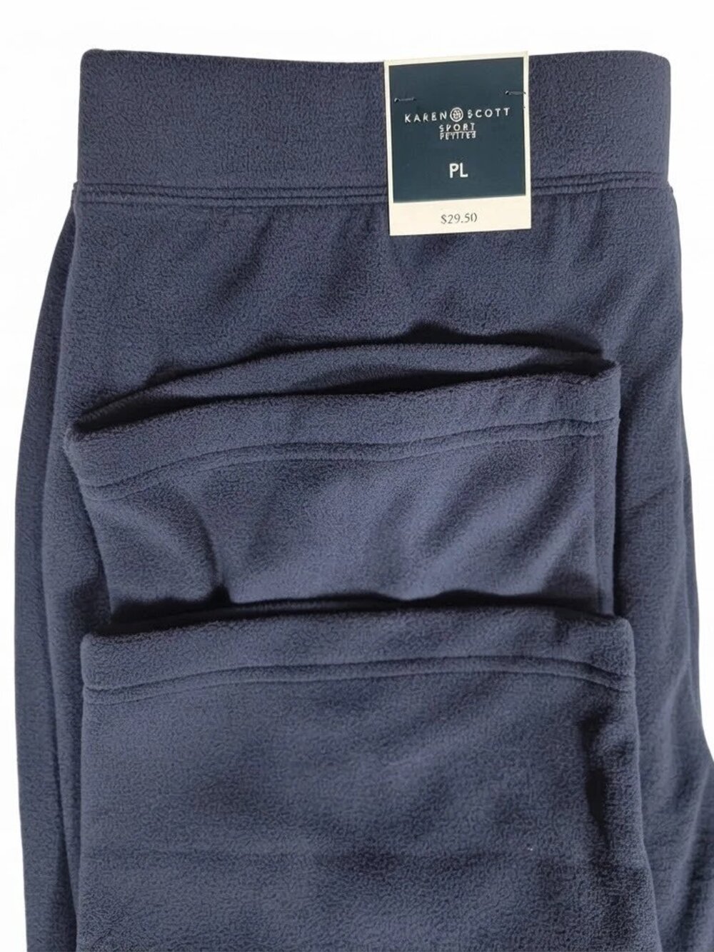 Karen Scott Sport Womens Petites PL Fleece Pull On Pants Soft Stretch NWT